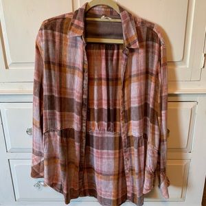 Free People Plaid Flannel